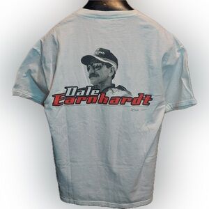 Chase Authentics Dale Earnhardt 2001 White Tee with Red and Black Graphic #3 L